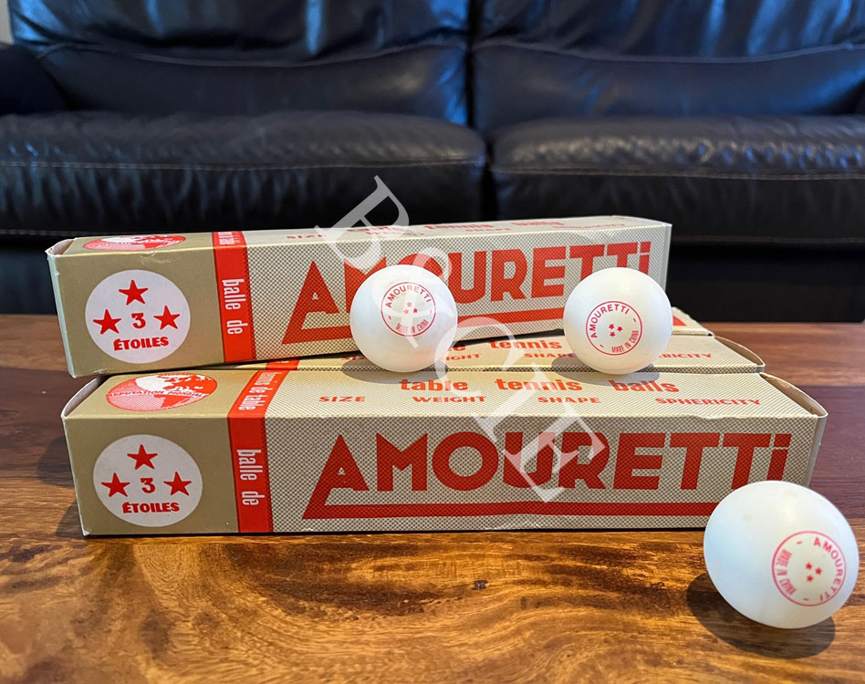 Balles tennis de table Guy Amouretti 3 étoiles 1965