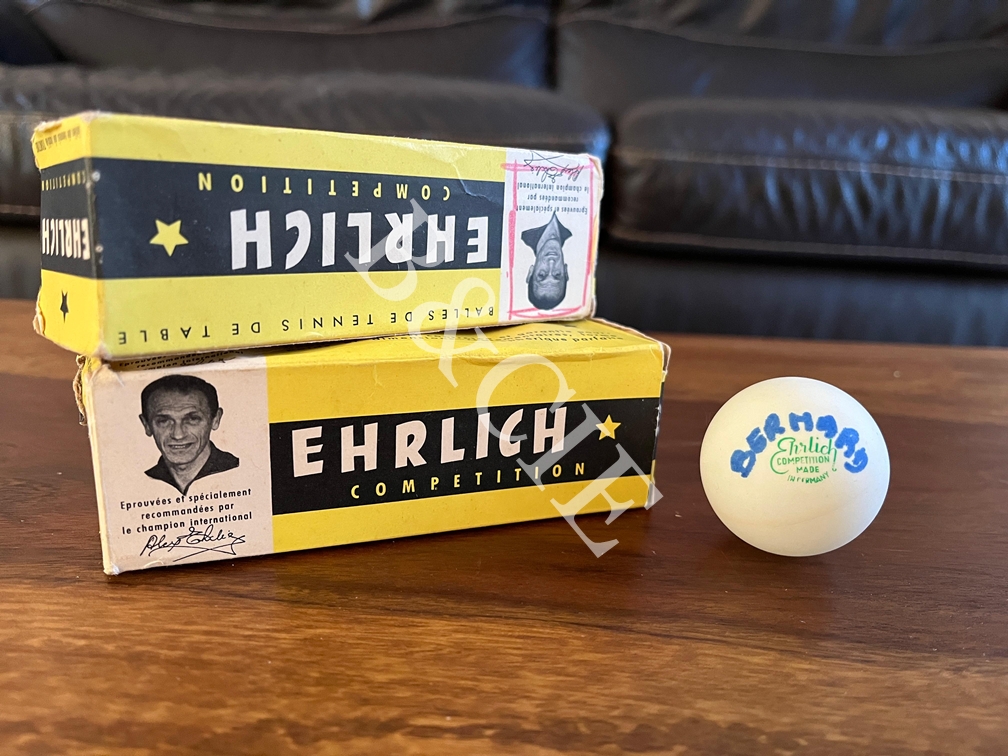 Balles 1 étoile tennis de table Ehrlich (boite version carton)