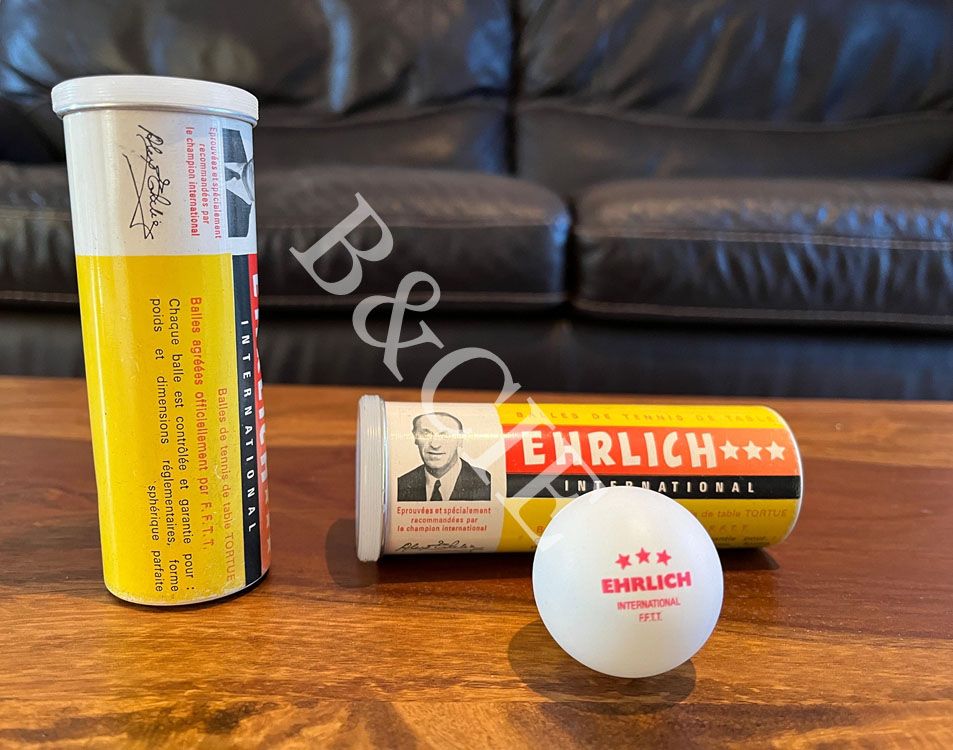 Balles 3 étoiles tennis de table Ehrlich (boite version aluminium)