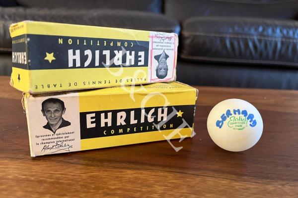 Balles 1 étoile tennis de table Ehrlich (boite version carton)